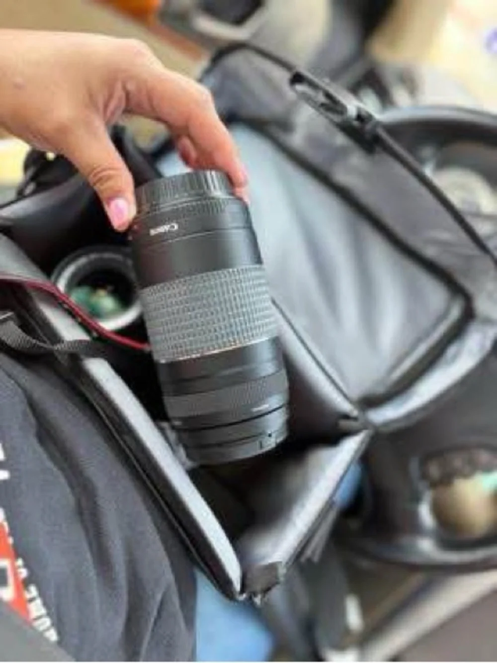Canon Black Camera Bag with Red Trim